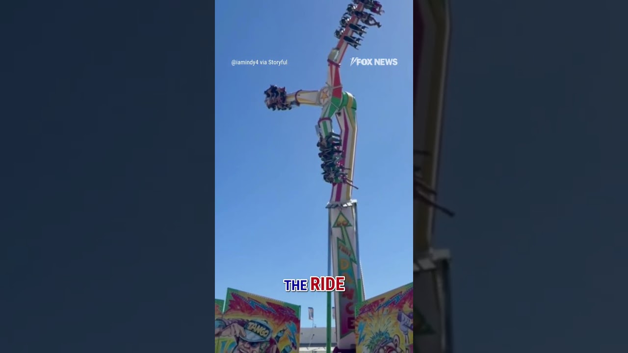 WATCH: People STUCK in mid-air after Houston rodeo ride malfunction #shorts #us #viral