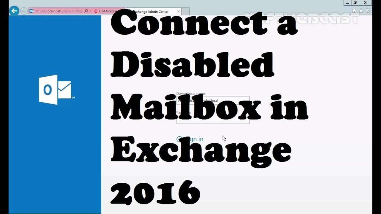 Update Connect a Disable Mailbox in Exchange 2016