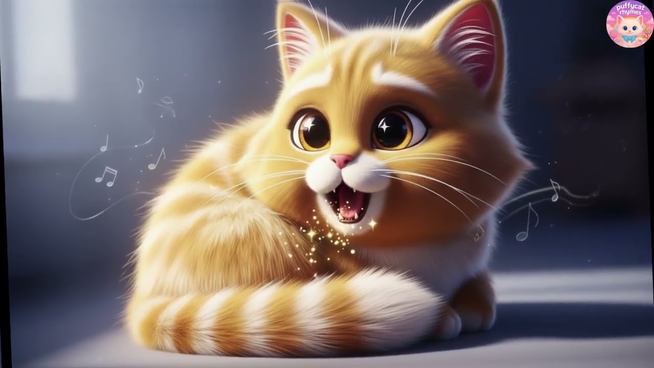 🖐️🐱 Puffy Cat: Finger Family Song! – Family Love, Wiggle Fingers & Sparkly Rhythm Rhymes for Kids!