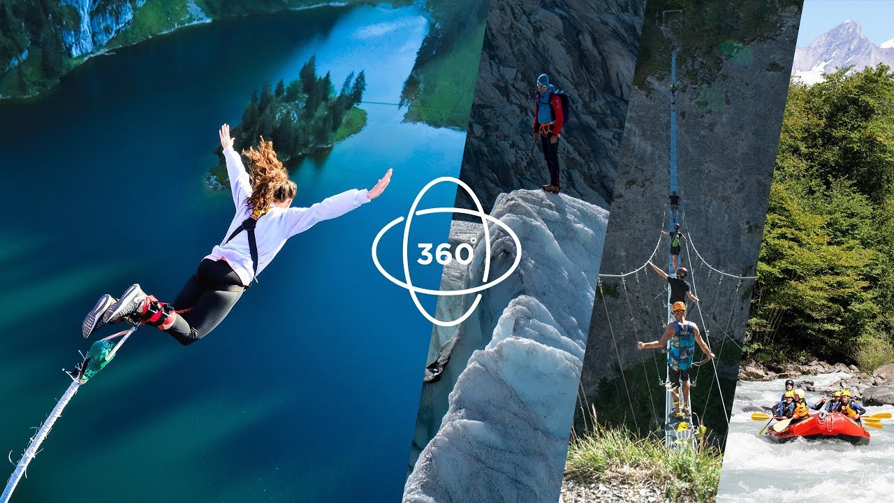 VR 360 // Bungy Jumping, Cliff Walk, Rafting and Glacier Hike!