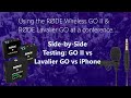 Rode Wireless GO 2 and Rode Lavalier GO Sound Test on conference expo hall floor (vs iPhone)