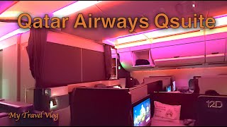 12 hours in Qsuite on an A350 | Qatar Airways Business Class New York JFK to Doha Hamad