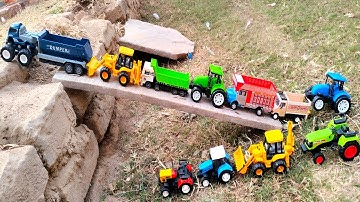 JCB 3DX and Tata truck pul parking video | tractor jcb video | dampar jcb video | trauk jcb cartoon|