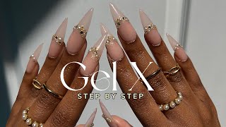 Elegant & Simple Gel X Nails at Home | gel x nails tutorial