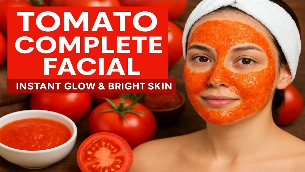 Tomato Facial at Home | Step by Step Complete Facial Details | Home Remedy 