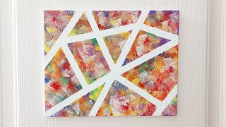 Masking Tape Painting for Kids | Canvas Painting Easy | Canvas Painting Abstract | Canvas Art Ideas screenshot 5