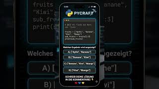 Welches Ergebnis wird angezeigt? (Python Quiz #3) #coding #programmieren #python #quiz