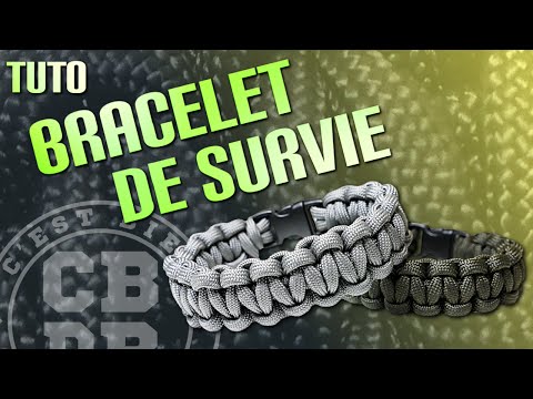 Vidéo: Comment faire un bracelet Paracord 550 sans boucle (Cobra Stich suivi par King Cobra)
