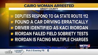 Cairo woman arrested Thursday for ‘driving erratically’ in Grady County, per sheriff’s office