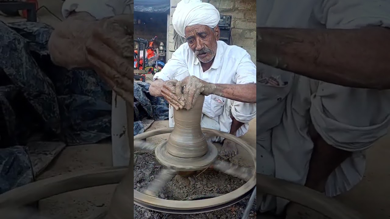 Old man work in pottery master ||pottery macker item