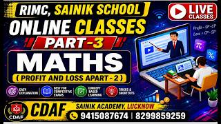 “ONLINE / OFFLIne  maths classes  for SAINIK SCHOOL / MILITARY SCHOOL / RIMC