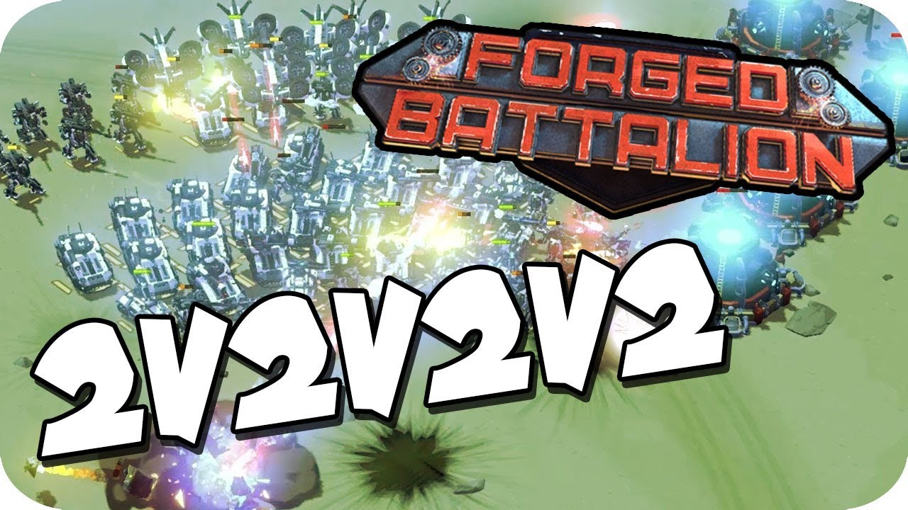 CRAZY, EPIC BATTLE!  ► Forged Battalion Multiplayer 2v2v2v2 Gameplay