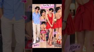 Boyfriend to Femboy: Girlfriend dresses her boyfriend. #Crossdressing #Crossdress #femboy #feminine