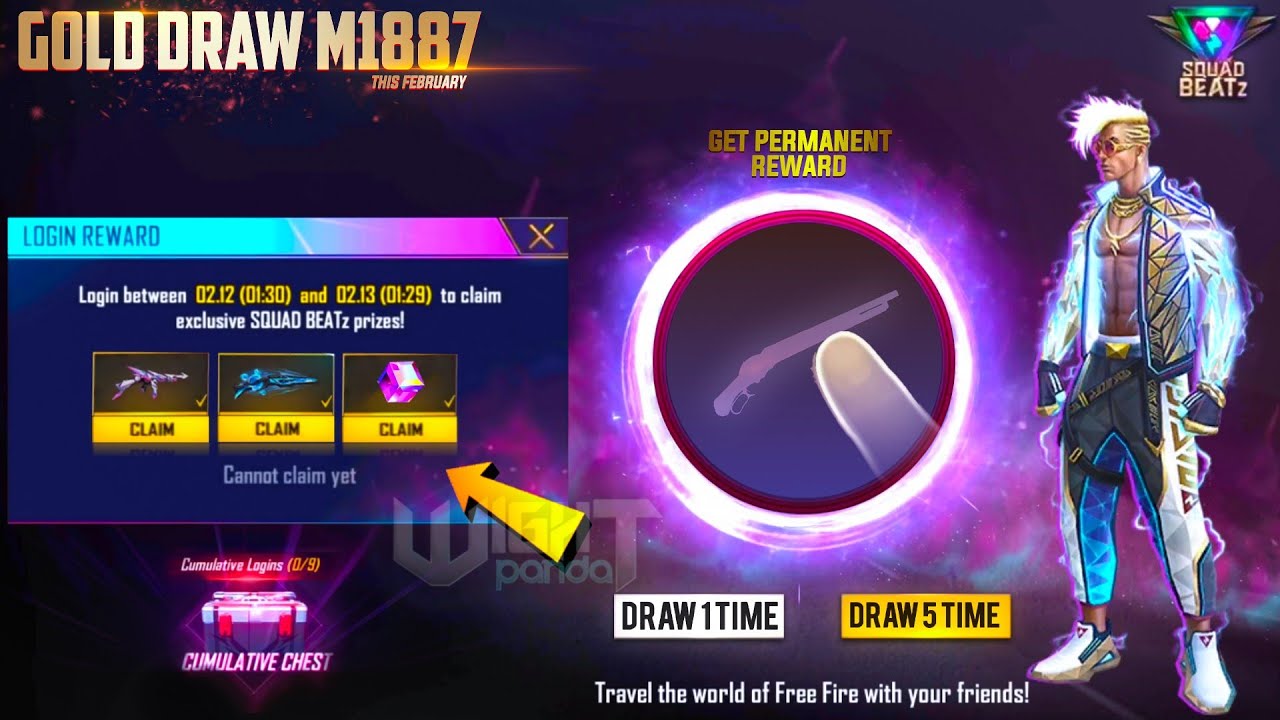GOLD DRAW EVENT FREE FIRE  | SQUAD BEATz EVENT | UPCOMING EVENT IN FREE FIRE | FIRE FIRE NEW EVENT