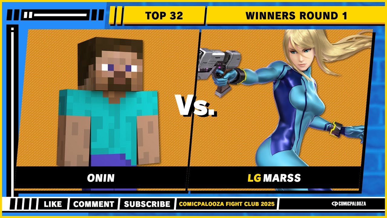 Comicpalooza 2025 - Winners Round 1 - Onin (Steve) VS Marss (Zero Suit Samus) - Ultimate Singles