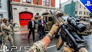 US PRESIDENT INJURED IN ATTACK   Battlefield Immersive Gameplay 4K PS5
