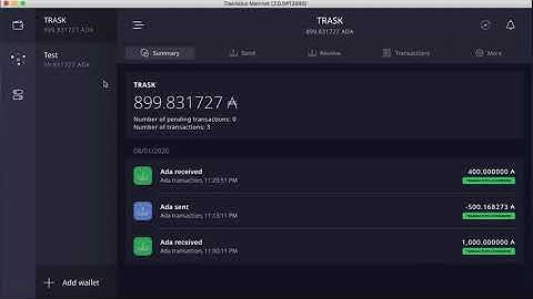 Sending & Receiving ADA in Daedalus Wallet - Cardano