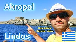 Akropol w Lindos, Rodos, Grecja ?? wycieczka rejs statkiem TRITON z portu Kolymbia ? wakacje 2021