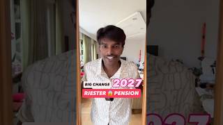 🚨 Riester Pension Update in Germany! 🇩🇪 2027