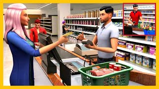 Shopping Mall Girl Cashier  Cash Register Games 3D screenshot 1
