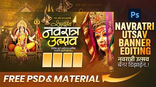 Navratri Utsav Banner Editing | Navratri Group Design | Navratri Utsav Photoshop Editing Tutorial screenshot 5