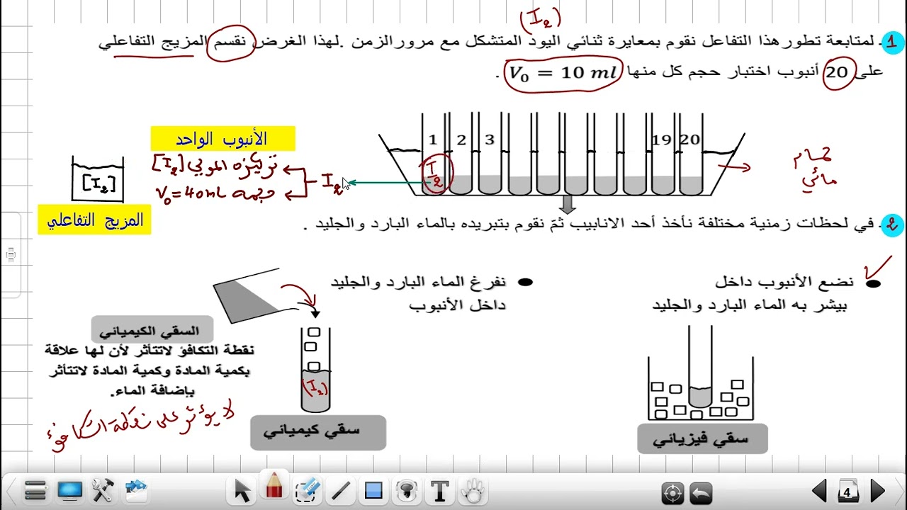 المعايرة اللونية طرق المتابعة الزمنية الوحدة الأولى