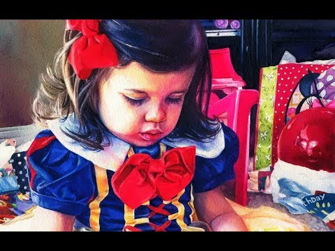 Toddler Watercolor Portrait 2