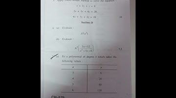 BCA HPU Previous Year Question Paper of Numerical Methods BCA0602 #likes #views#suscribers