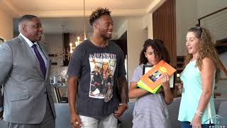 Brandon Marshall awards Apple stock and Wesley Learns book series to 12 year old child