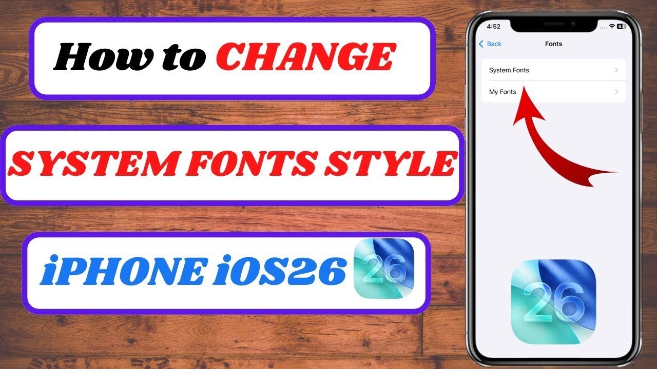 How to Change System Font Style on iPhone iOS 26 | Change iPhone Font ...