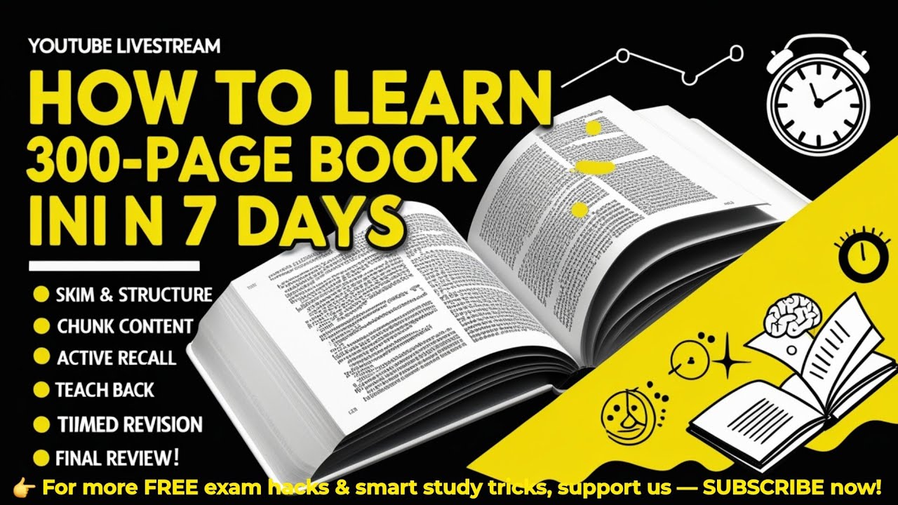 How to Study a 300-Page Book in Just 7 Days | Proven Fast Learning Method 2025