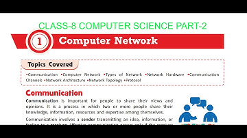 CLASS 8 COMPUTER SCIENCE COMPUTER NETWORKS PART 2