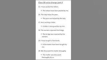 class-10 voice change part-3 || class-10 question bank voice change #english #englishgrammar