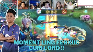 LING FERXIIC CURI LORD REAKSI  STREAMER MELIHAT MOMENT INI , EVOS Vs ONIC MPL SEAS0N 9 INDONESIA !!