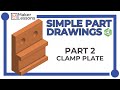 Simple Part Drawing in Onshape #2 | Clamp Plate thumbnail