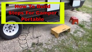 How To Build Wood RV Steps Portable Steps For Camper RV