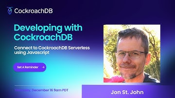 Developing with CockroachDB: Connect to Serverless using Javascript