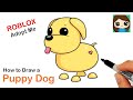 How to draw a puppy dog  roblox adopt me pet