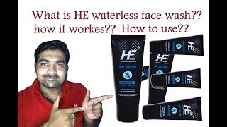 He Face Wash He On The Go Water less Face Wash 2017 (50 g) water less face cleanser face wipes