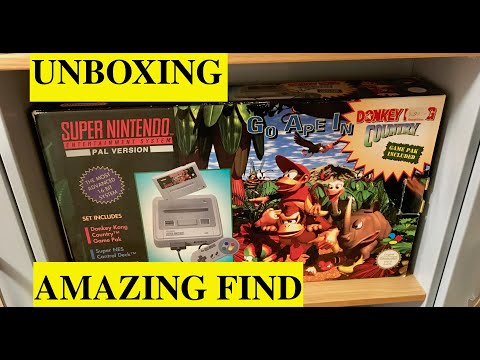 Unboxing Donkey Kong Country Set PAL SNES Bundle │ Super Nintendo Pickups