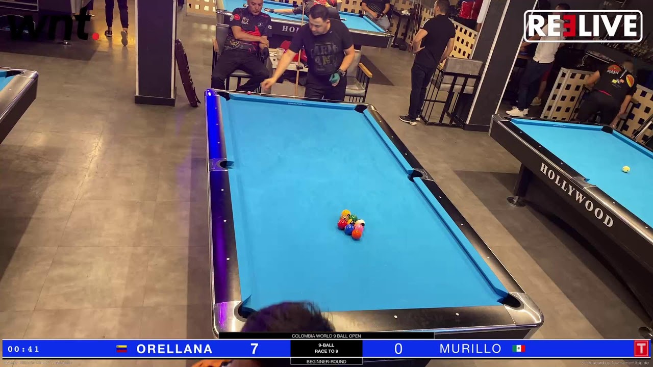 LUIS ORELLANA vs JOSERAMON MURILLO COLOMBIA WORLD 9 BALL OPEN