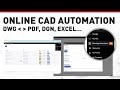 Online CAD Automation - Batch Convert DWG to/from PDF, DGN, JPG & More with ARES Kudo