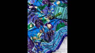 🌸 Soft Chinon Silk Saree ✨ Beautiful Floral Print 💖 Perfect for Party, Wedding & Festive Look 👗🌺