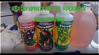 Kratky Hydroponic Garden Update Dirt vs  Rockwool Seed Start