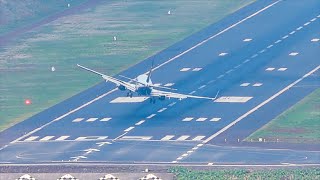 AWESOME CROSSWIND LANDING RYANAIR B737 at Madeira Airport