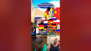 Largest trade partners of Each European country🇪🇺 #music #geographythroughmaps #europe #geography