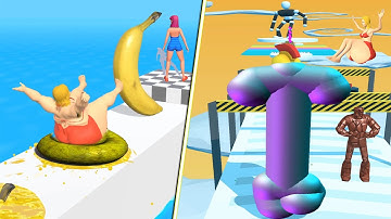 Squeezy Girl vs Tall Man Run Game All Level iOS, Android Gameplay Walkthrough SGTMR2809