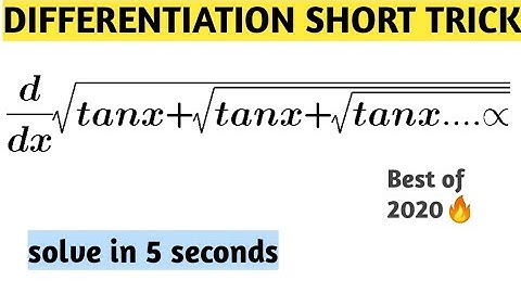 DIFFERENTIATION SHORT TRICK || DIFFERENTIATION OF INFINITE SERIES || DERIVATIVES SHORT TRICK || IIT