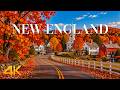 New England Autumn 4K 🍁 Stunning Fall Foliage, Maple Forests & Relaxing Piano Music