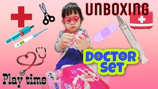 Doctor set | Unboxing | Bhuvi PRETEND PLAY with Doctor set| Doctor checkup song | Nursery rhymes |